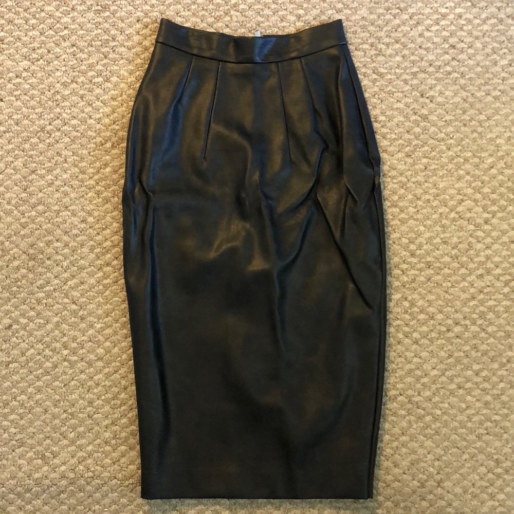 Vixen by Micheline Pitt faux leather pencil skirt